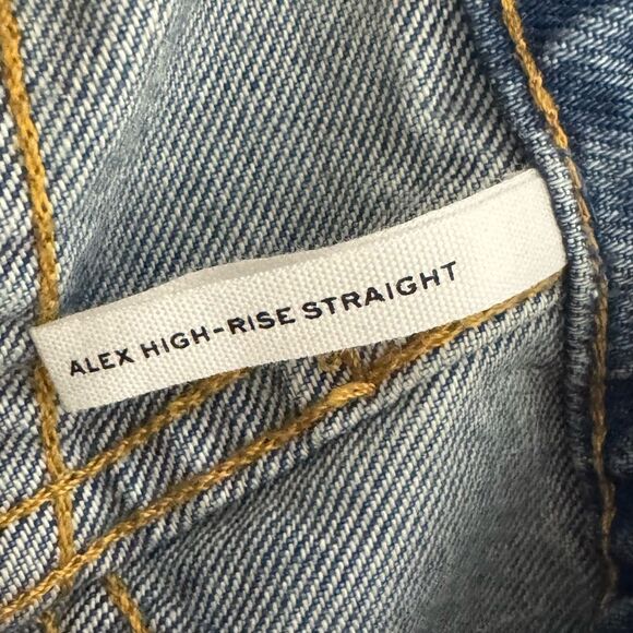 NEW Rag & Bone Alex High-Rise Straight Jeans Gypsum (Medium Wash) - Picture 9 of 10